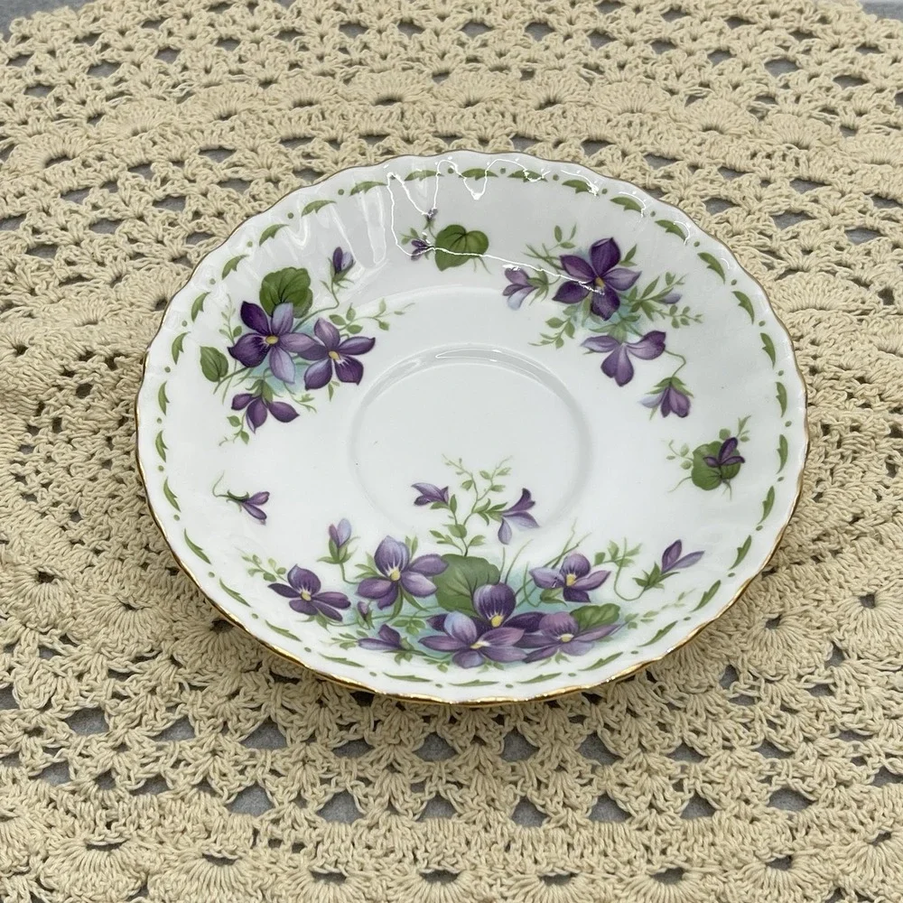 Royal Albert Flower Of The Month February Violets Saucer Plate Replacement